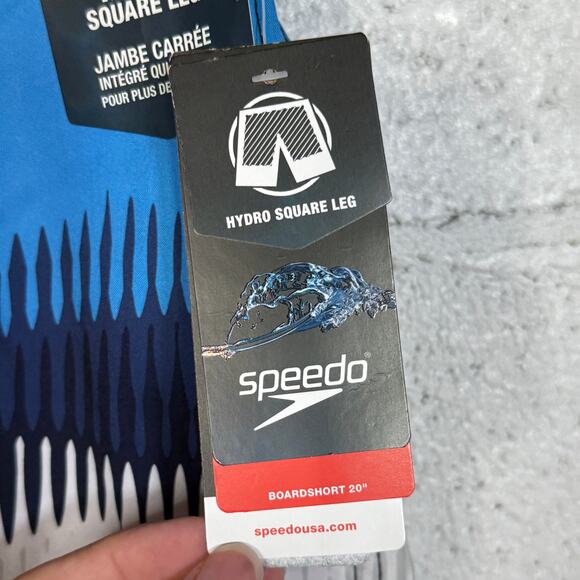 Speedo Men's Print Bondi Basin 20" Boardshorts, Anthracite/blue Small - Picture 4 of 7